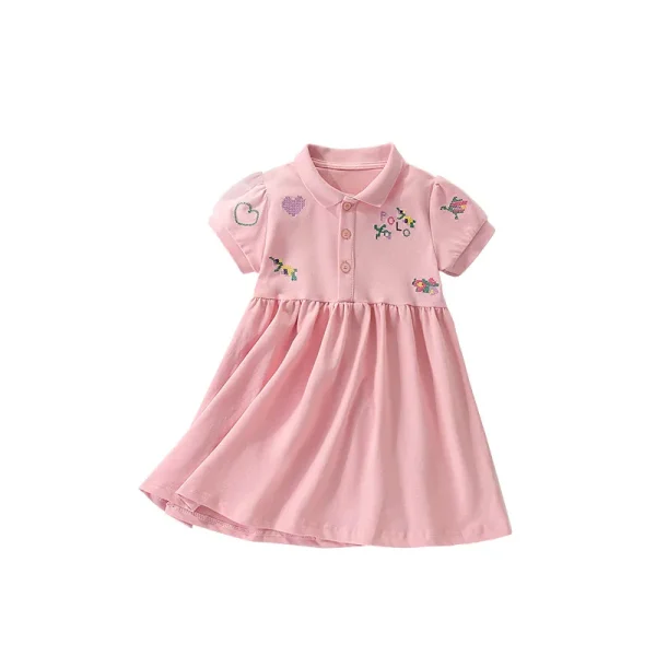 robe Polo de princesse à manches courtes pour filles