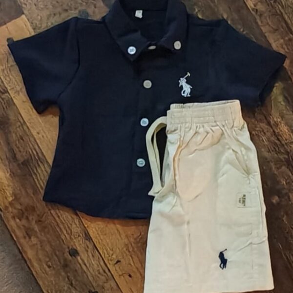 ensemble polo chemise Manches Courtes et Short  pour enfants garçons NOUVELLE collection d'été